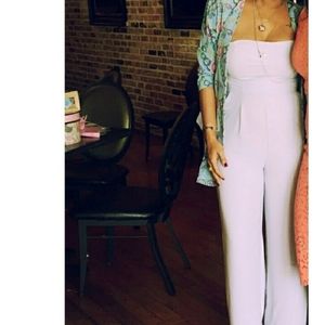 Lilac strapless jumpsuit